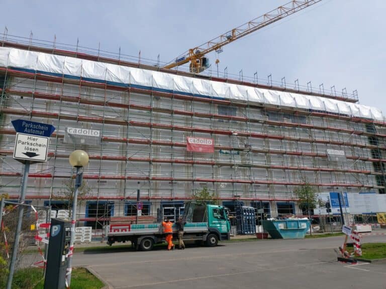 Rotation building University of Bonn Scaffolding