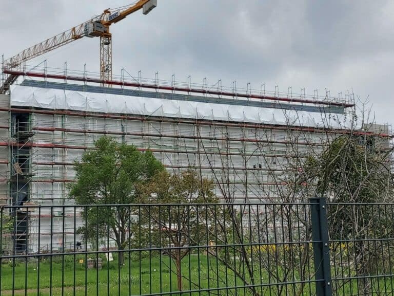 Rotation building University of Bonn Scaffolding