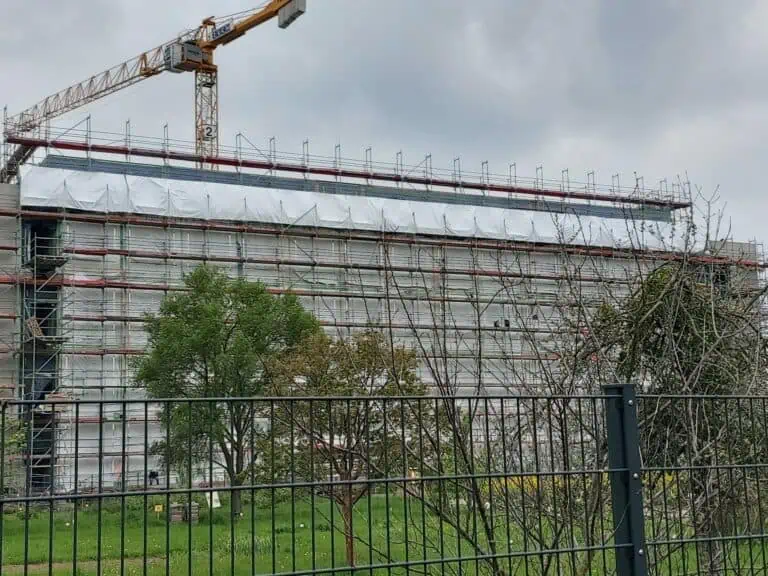 Rotation building University of Bonn Scaffolding